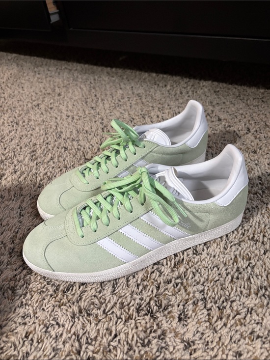 adidas Shoes - adidas Gazelle Sneakers in Pale Green and White
